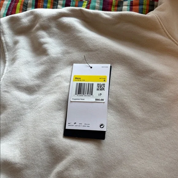 Nike Men's Hoodie in Soft Cream size small oversized will fit up to large nwot - Picture 4 of 12